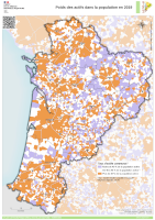 Nouvelle-Aquitaine : poids des actifs dans la population en 2019 - atlas 2023