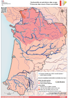 Nouvelle-Aquitaine : hydrométrie et prévision des crues : tronçons des cours d'eau surveillés - atlas 2023