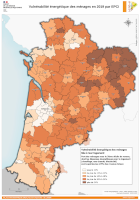 Nouvelle-Aquitaine : vulnérabilité énergétique des ménages en 2019 - atlas 2023