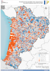 Nouvelle-Aquitaine : Evolution de la population communale entre 2016 et 2022