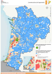 Nouvelle-Aquitaine : construction de logements - atlas DREAL 2021