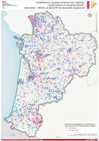 Nouvelle-Aquitaine : Installations classées pour la protection de l'environnement - atlas DREAL 2021
