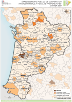 Nouvelle-Aquitaine : Établissements Publics de Coopération Intercommunale à Fiscalité Propre (EPCIFP) - Atlas 2023