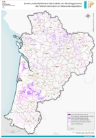 Nouvelle-Aquitaine : zones potentiellement favorables au développement de l'éolien terrestre