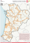 Nouvelle-Aquitaine : communes concernées par une canalisation de transport de matière dangereuse - atlas 2024