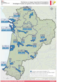 Nouvelle-Aquitaine : Territoires à risque inondation et SLGRI - atlas DREAL 2021