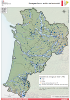 Nouvelle-Aquitaine : barrages classés au titre de la sécurité - atlas 2023