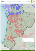 Nouvelle-Aquitaine : état quantitatif des masses d'eau de surface qualifiées en moins bon état dans le cadre des PSN